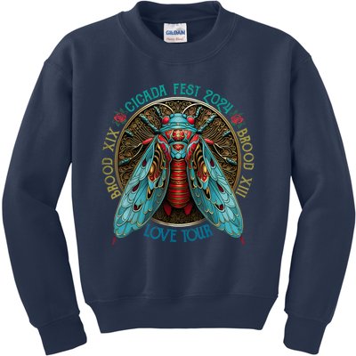 Funny The Cicadas Reunion Summer 2024 Kids Sweatshirt