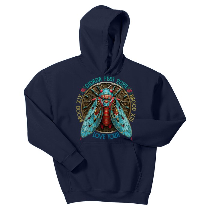 Funny The Cicadas Reunion Summer 2024 Kids Hoodie