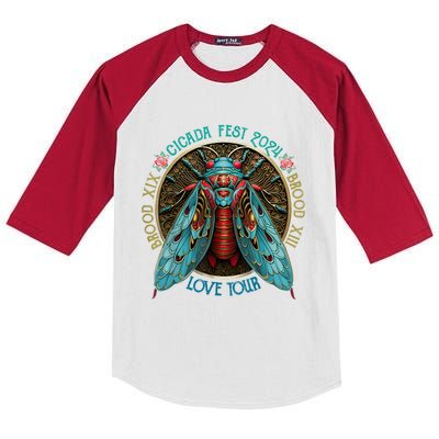 Funny The Cicadas Reunion Summer 2024 Kids Colorblock Raglan Jersey