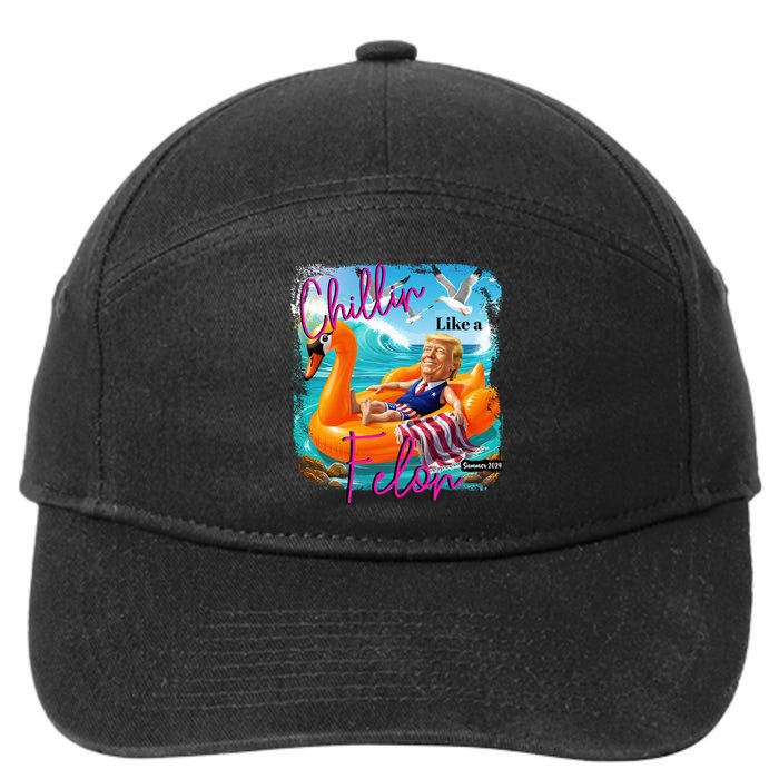 Funny Trump Chillin Like A Felon 7-Panel Snapback Hat