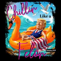 Funny Trump Chillin Like A Felon 7-Panel Snapback Hat