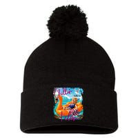 Funny Trump Chillin Like A Felon Pom Pom 12in Knit Beanie