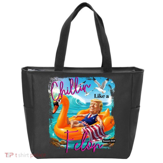Funny Trump Chillin Like A Felon Zip Tote Bag