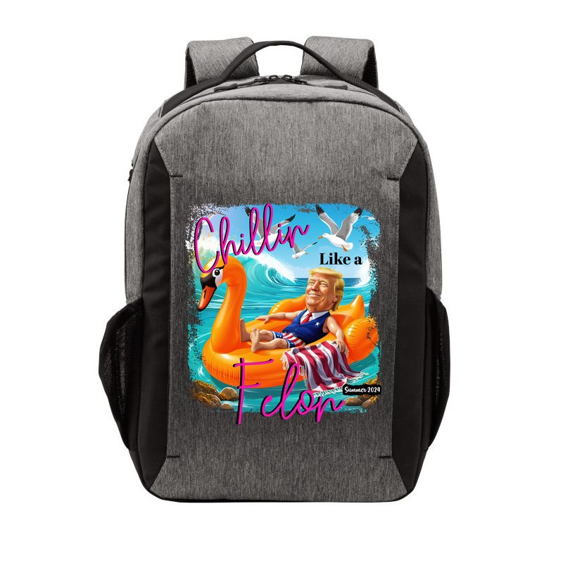 Funny Trump Chillin Like A Felon Vector Backpack