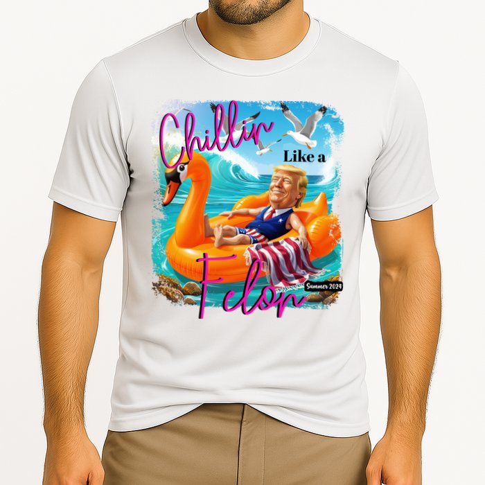 Funny Trump Chillin Like A Felon Performance Shirt