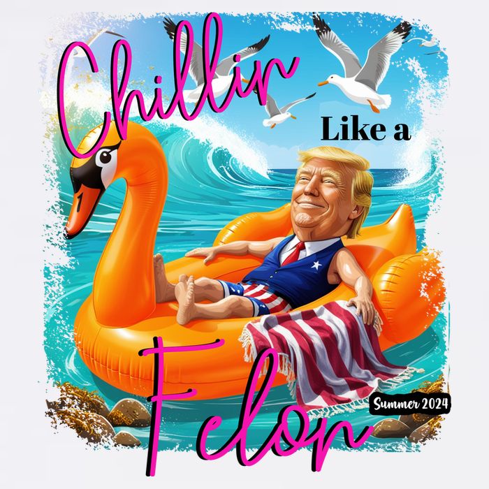 Funny Trump Chillin Like A Felon Flatbill Hat