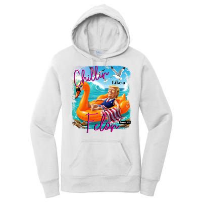 Funny Trump Chillin Like A Felon Women's Pullover Hoodie