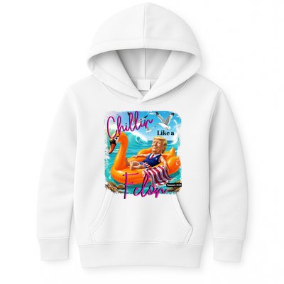 Funny Trump Chillin Like A Felon Kids Hoodie