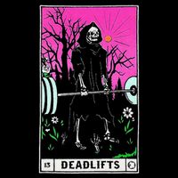 Funny Tarot Card Deadlifts Gym Workout Occult Reader Black Cooling Performance Crew T-Shirt