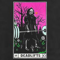 Funny Tarot Card Deadlifts Gym Workout Occult Reader Black Adult Drive Performance Visor