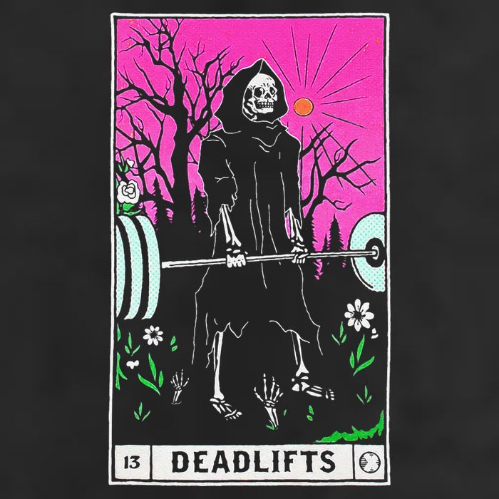 Funny Tarot Card Deadlifts Gym Workout Occult Reader Black Adult Drive Performance Visor