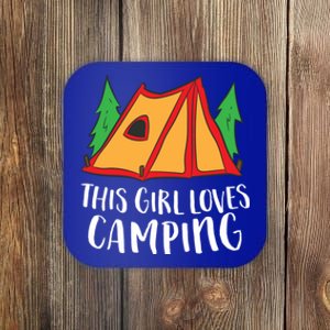 Funny Tent Camping This Loves Camping Funny Gift Coaster