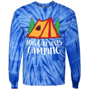 Funny Tent Camping This Loves Camping Funny Gift Tie-Dye Long Sleeve Shirt