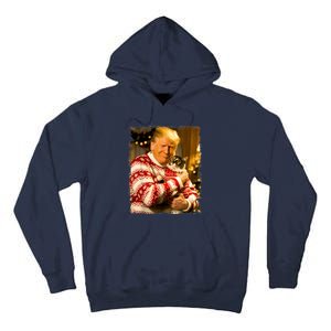 Funny Trump Christmas Sweater For Cat Lovers Xmas Pajamas Tall Hoodie