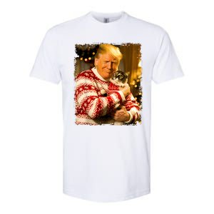 Funny Trump Christmas Sweater For Cat Lovers Xmas Pajamas Softstyle CVC T-Shirt