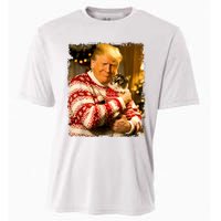 Funny Trump Christmas Sweater For Cat Lovers Xmas Pajamas Cooling Performance Crew T-Shirt