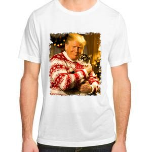 Funny Trump Christmas Sweater For Cat Lovers Xmas Pajamas Adult ChromaSoft Performance T-Shirt