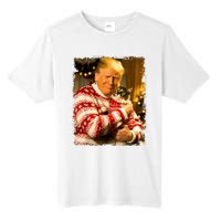 Funny Trump Christmas Sweater For Cat Lovers Xmas Pajamas Tall Fusion ChromaSoft Performance T-Shirt