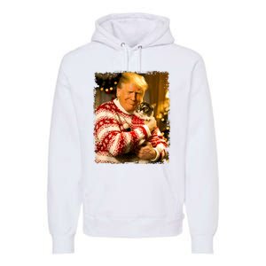 Funny Trump Christmas Sweater For Cat Lovers Xmas Pajamas Premium Hoodie