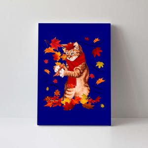 Funny Thanksgiving Cats Autumn Fall Cat Lovers Cat Mom Gift Canvas