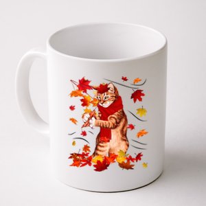 Funny Thanksgiving Cats Autumn Fall Cat Lovers Cat Mom Gift Coffee Mug