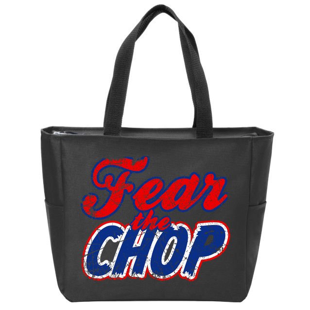 Fear The Chop Legendary Atlanta Baseball TShirt Zip Tote Bag