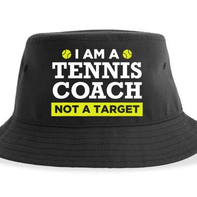 Funny Tennis Coach Gift Not A Target TShirt Sustainable Bucket Hat