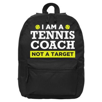 Funny Tennis Coach Gift Not A Target TShirt 16 in Basic Backpack