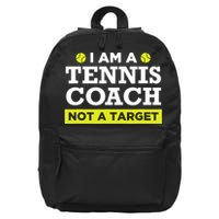 Funny Tennis Coach Gift Not A Target TShirt 16 in Basic Backpack