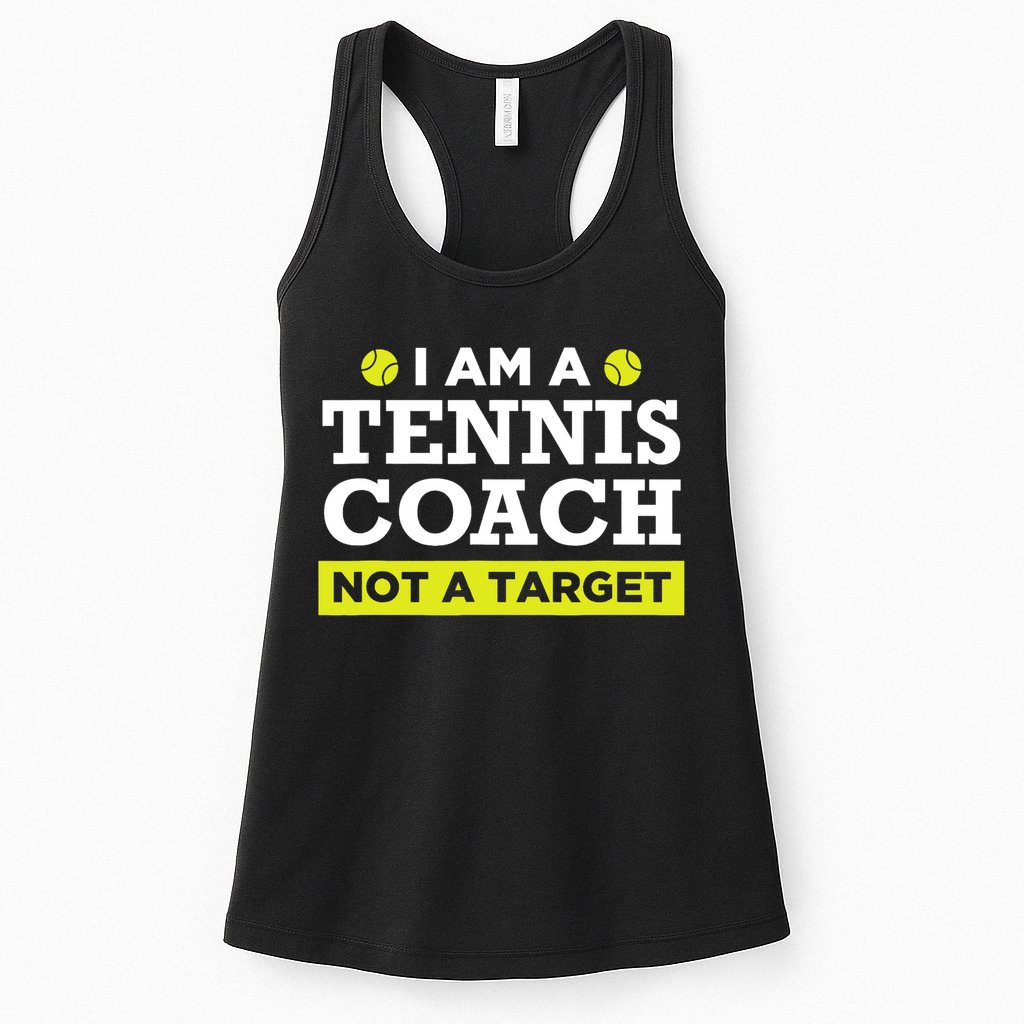 Funny Tennis Coach Gift Not A Target TShirt Womens Tank Top