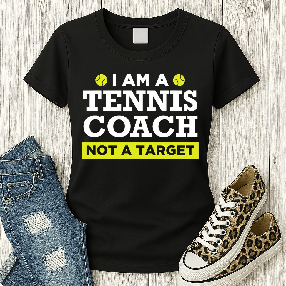 Funny Tennis Coach Gift Not A Target TShirt Womens T-Shirt