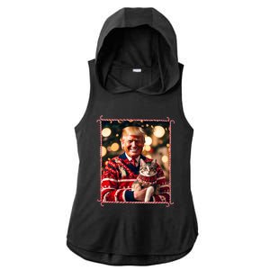 Funny Trump Christmas Sweater For Cat Lovers Ladies PosiCharge Tri-Blend Wicking Draft Hoodie Tank