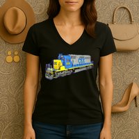 Freight Train CSX Engine Women's V-Neck T-Shirt