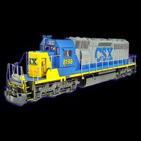 Freight Train CSX Engine Women's V-Neck T-Shirt