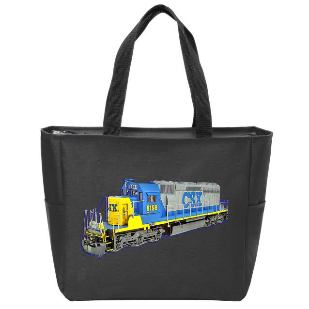 Freight Train CSX Engine Zip Tote Bag