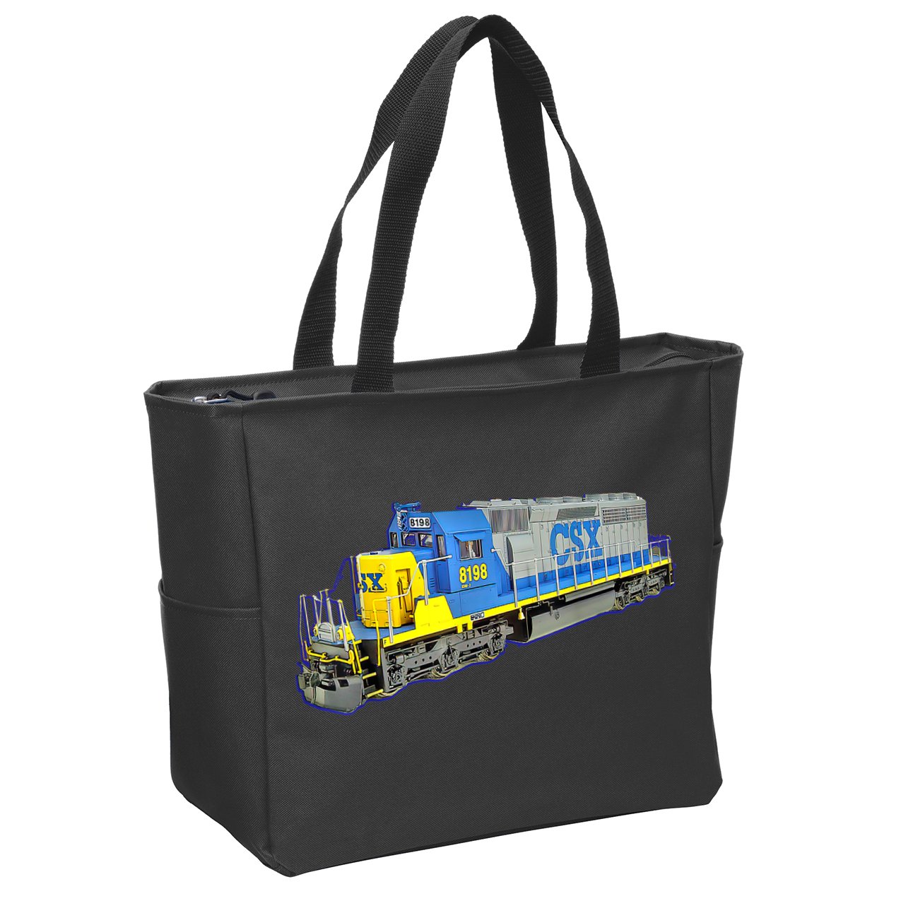 Freight Train CSX Engine Zip Tote Bag