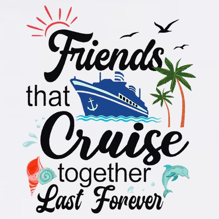 Friends That Cruise Together Last Forever Ship Crusing Mesh Reversible Basketball Jersey Tank
