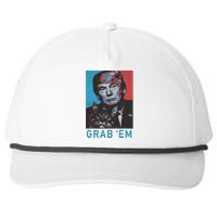 Funny Trump Cat Grab Em Vintage Retro Trump Gift Snapback Five-Panel Rope Hat