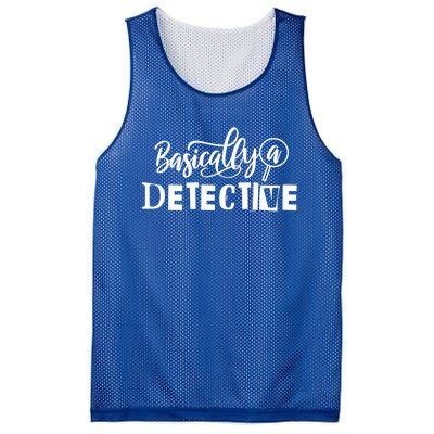 Funny True Crime S Basically A Detective Gift Mesh Reversible Basketball Jersey Tank