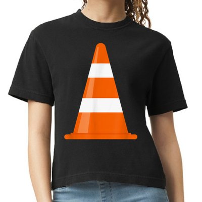 Funny Traffic Cone Costume Easy Simple Halloween Costumes Comfort Colors Boxy T-Shirt