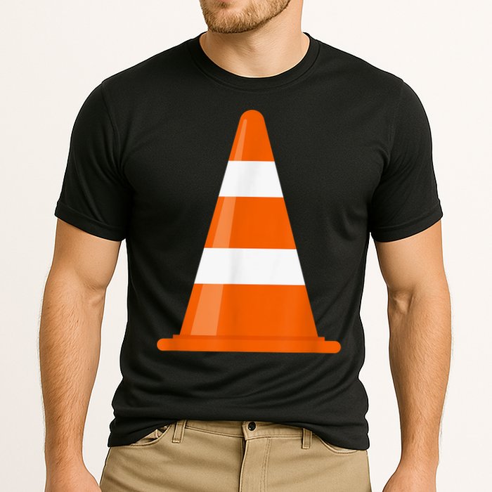 Funny Traffic Cone Costume Easy Simple Halloween Costumes Cooling Performance Crew T-Shirt