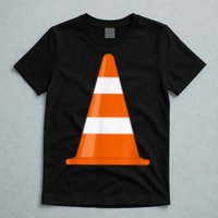Funny Traffic Cone Costume Easy Simple Halloween Costumes T-Shirt