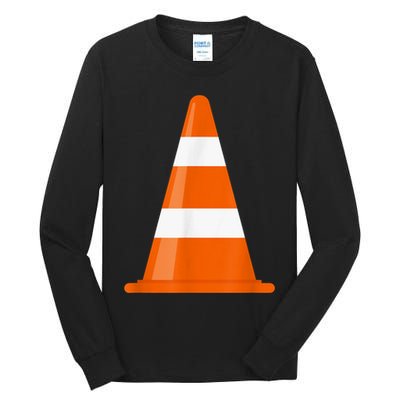 Funny Traffic Cone Costume Easy Simple Halloween Costumes Tall Long Sleeve T-Shirt