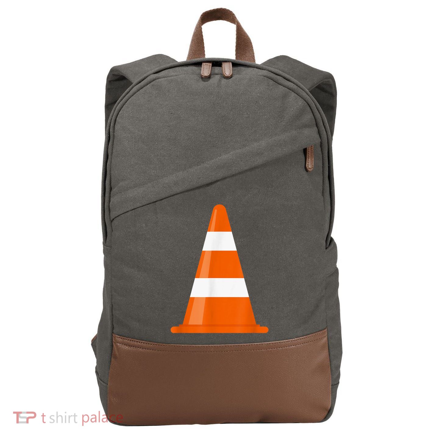 Funny Traffic Cone Costume Easy Simple Halloween Costumes Cotton Canvas Backpack