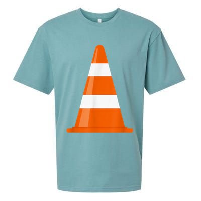 Funny Traffic Cone Costume Easy Simple Halloween Costumes Sueded Cloud Jersey T-Shirt