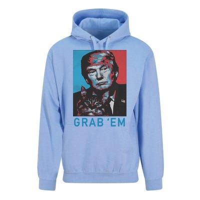 Funny Trump Cat Grab Em Vintage Retro Trump Gift Unisex Surf Hoodie