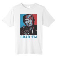 Funny Trump Cat Grab Em Vintage Retro Trump Gift Tall Fusion ChromaSoft Performance T-Shirt