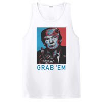 Funny Trump Cat Grab Em Vintage Retro Trump Gift PosiCharge Competitor Tank