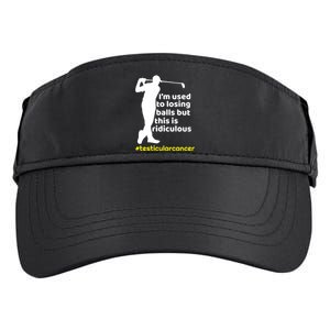 Funny Testicular Cancer Survivor Golf Player Orchidectomy Gift Adult Drive Performance Visor