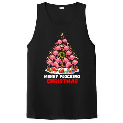 Flamingo Tree Christmas Merry Flocking Christmas Cute Pajama Gift PosiCharge Competitor Tank